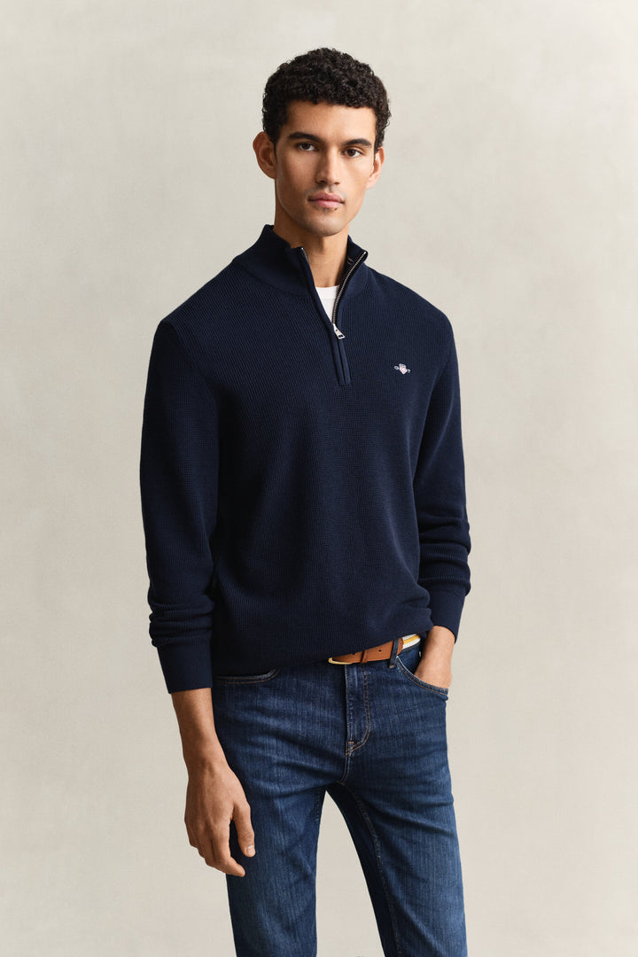 GANT Waffle Knit Half-Zip Sweater/Pulover 8030292