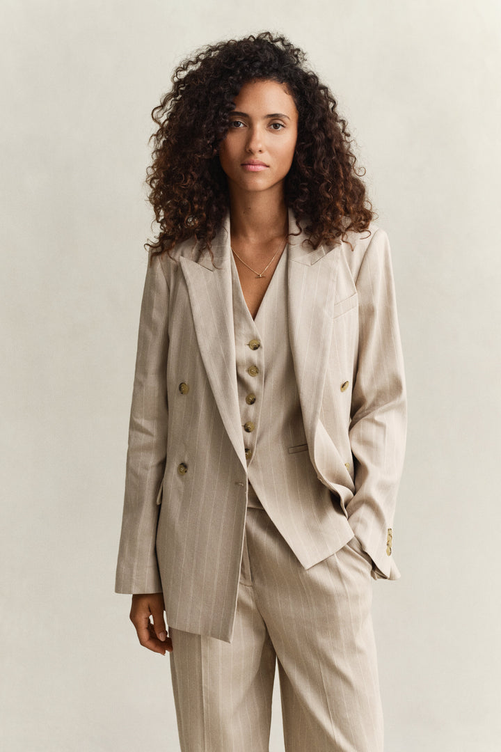 GANT Pinstriped Linen Blend Blazer/Sako 4770351