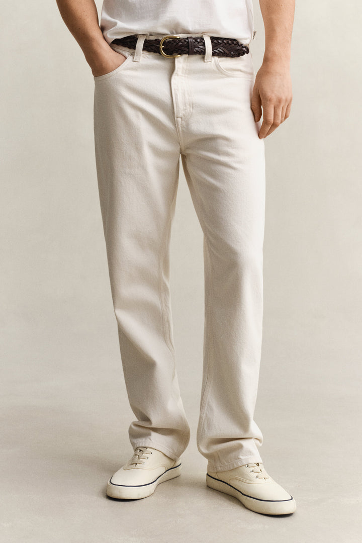 GANT Straight Fit Ecru Jeans/Traperice 1000041