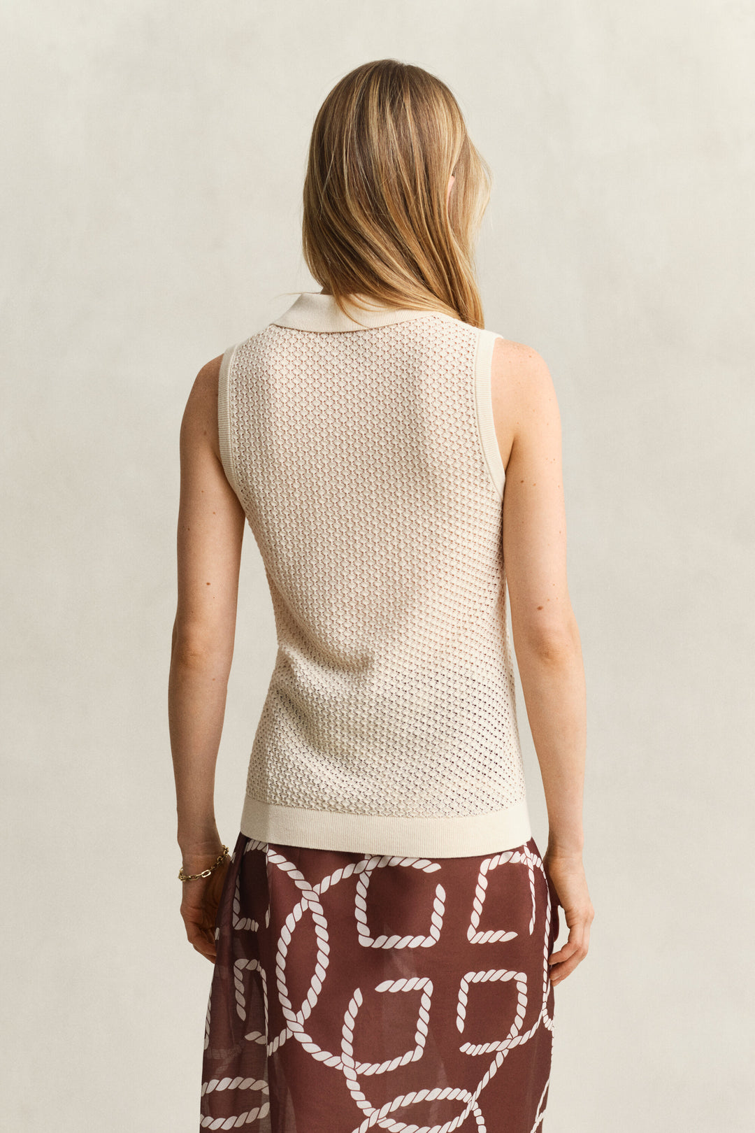 GANT Sleeveless Lace Knit Top/Pulover 4805457