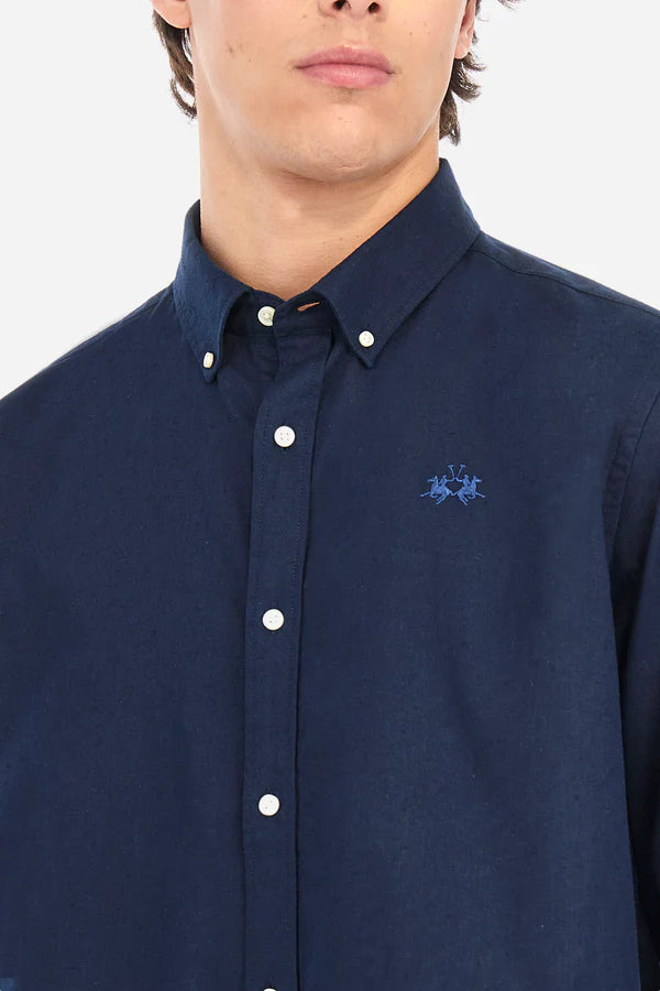 La Martina Shirt Light Cotton Linen  /Košulja MAC006-TL141