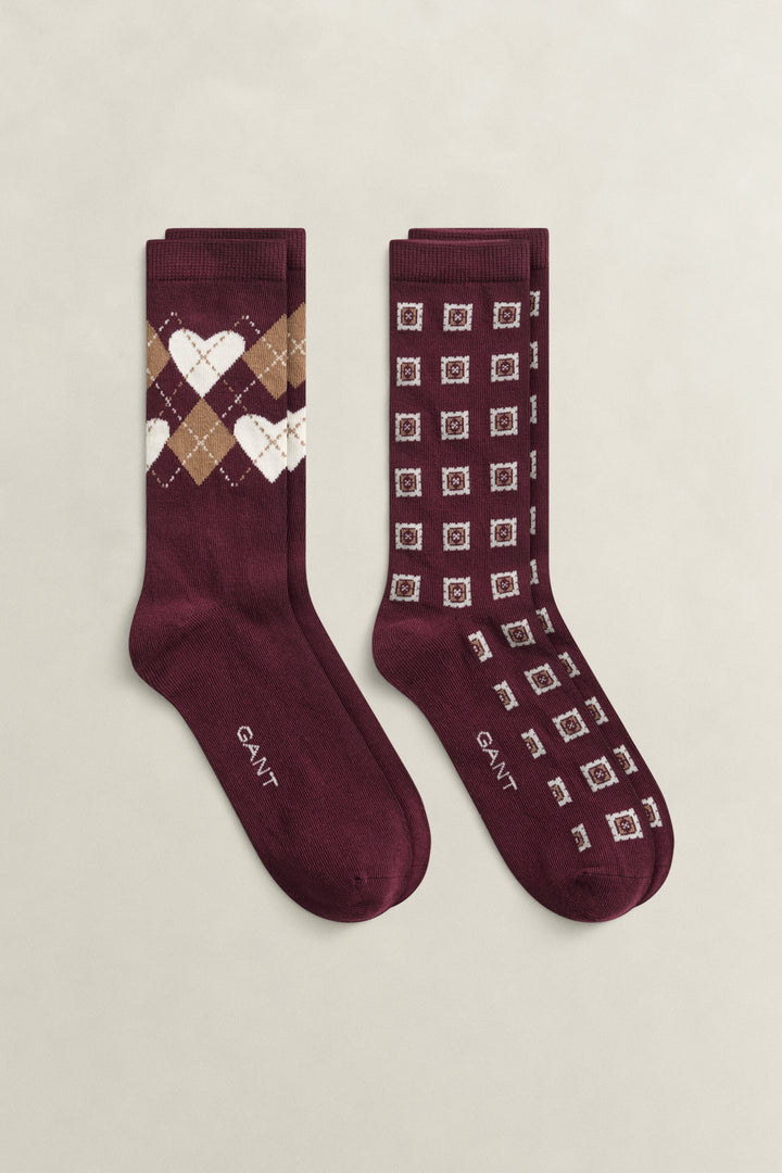 GANT 2-Pack Argyle Heart Socks Gift Box/Modni dodaci 4960292
