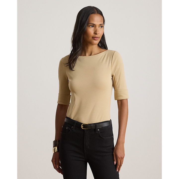 LRL Stretch Cotton Boatneck Tee/Majica 200654963177