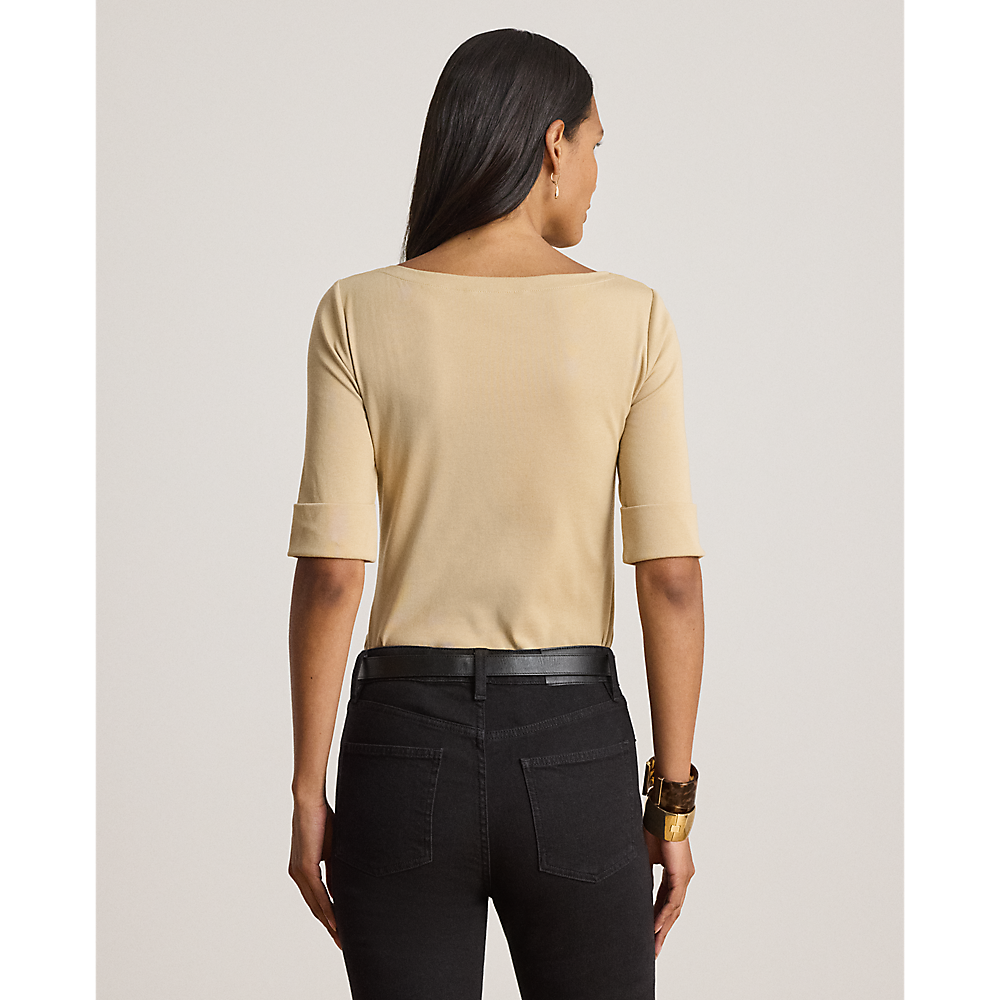 LRL Stretch Cotton Boatneck Tee/Majica 200654963177