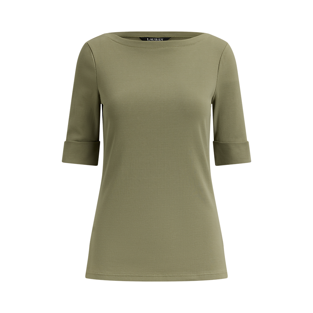 LRL Stretch Cotton Boatneck Tee/ Majica 200654963204