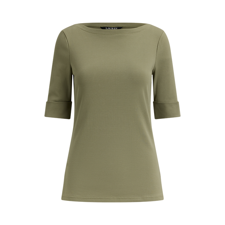 LRL Stretch Cotton Boatneck Tee/ Majica 200654963204