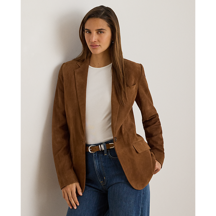LRL Goat-Suede Blazer/Sako 200B24164001