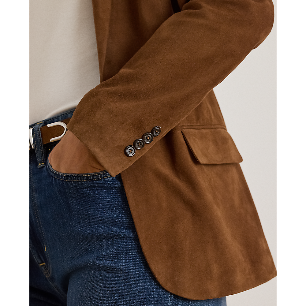 LRL Goat-Suede Blazer/Sako 200B24164001