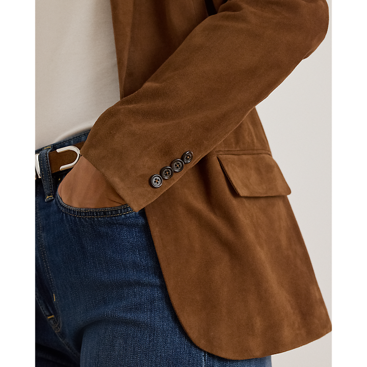 LRL Goat-Suede Blazer/Sako 200B24164001
