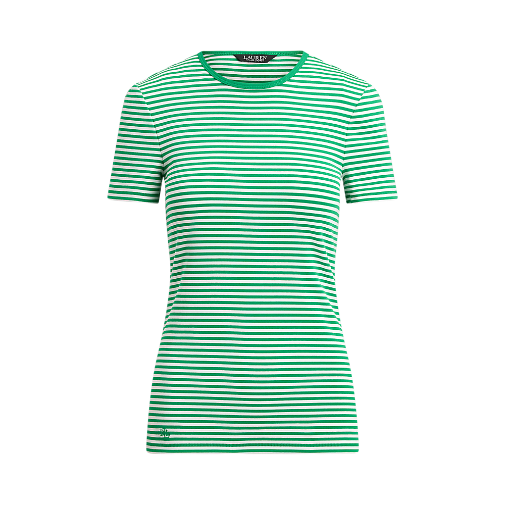 LRL  Striped Stretch Cotton Crewneck Tee/Majica 200P03721003