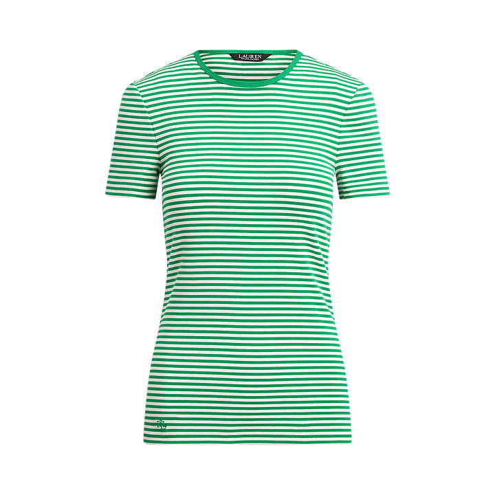 LRL  Striped Stretch Cotton Crewneck Tee/Majica 200P03721003