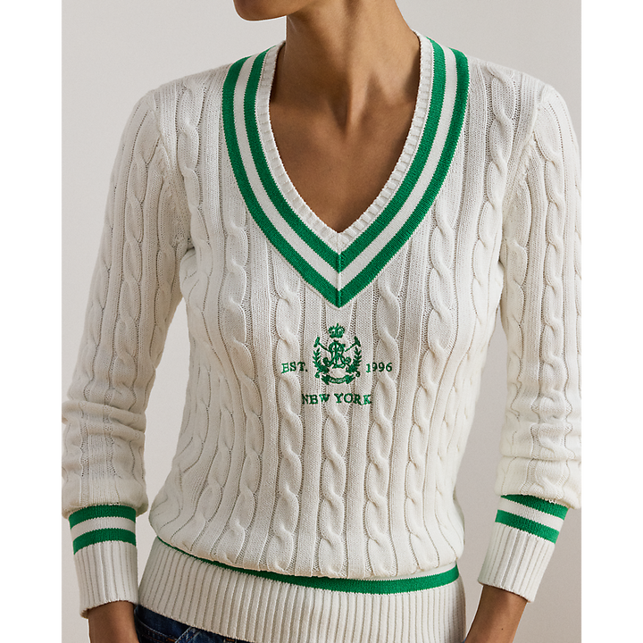 LRL Cable-Knit Cricket Jumper/Pulover 200P07026001