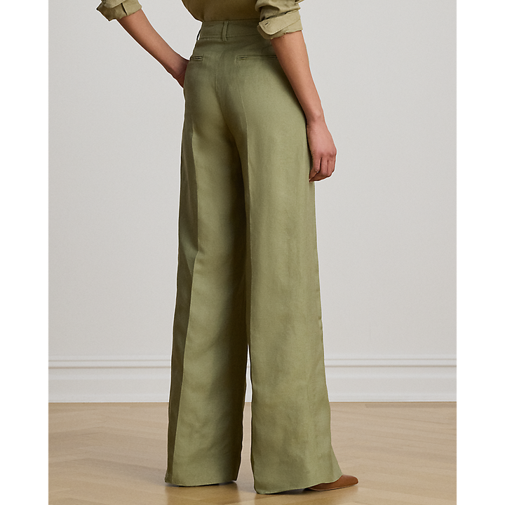 LRL Linen-Blend Twill Wide-Leg Pant/Hlače 200P13458005