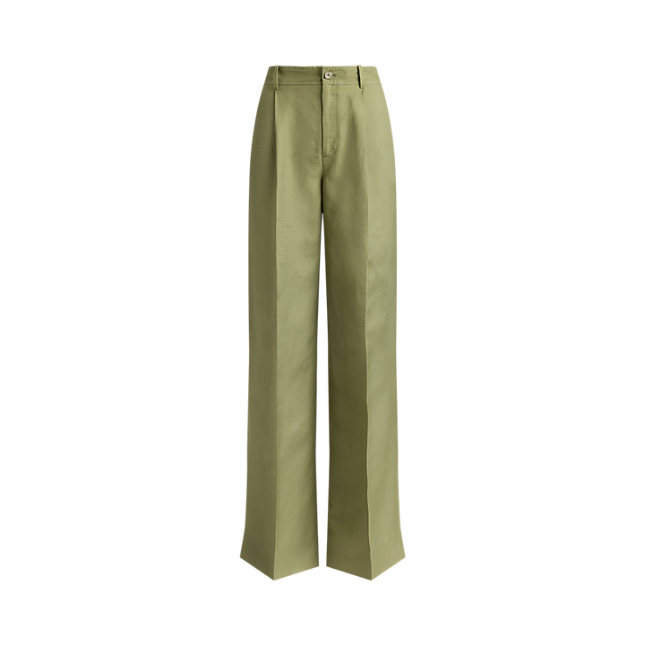 LRL Linen-Blend Twill Wide-Leg Pant/Hlače 200P13458005