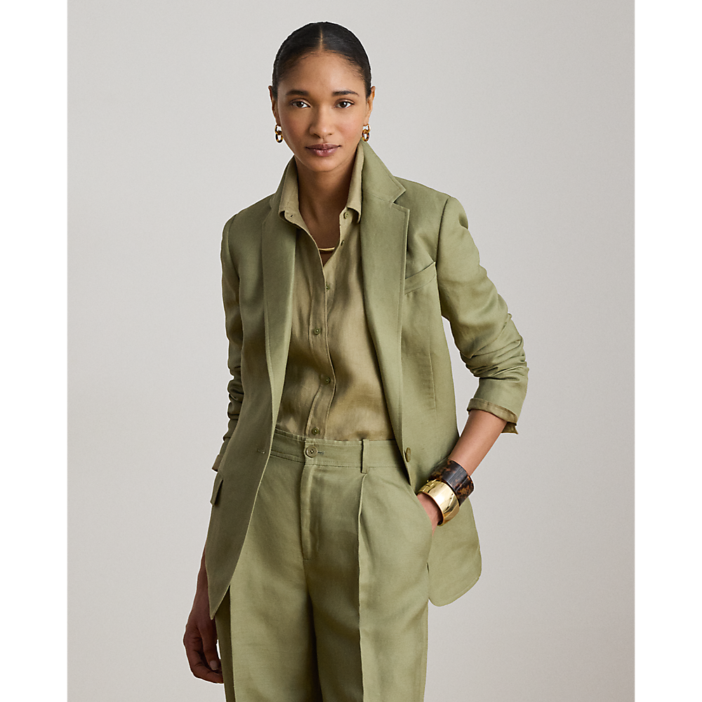 LRL Linen-Blend Twill Blazer/Sako 200P13643004