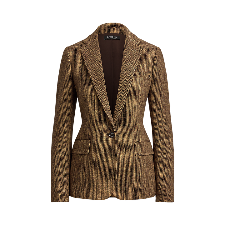 LRL Cotton-Blend Herringbone Blazer/ Sako 200P13676001