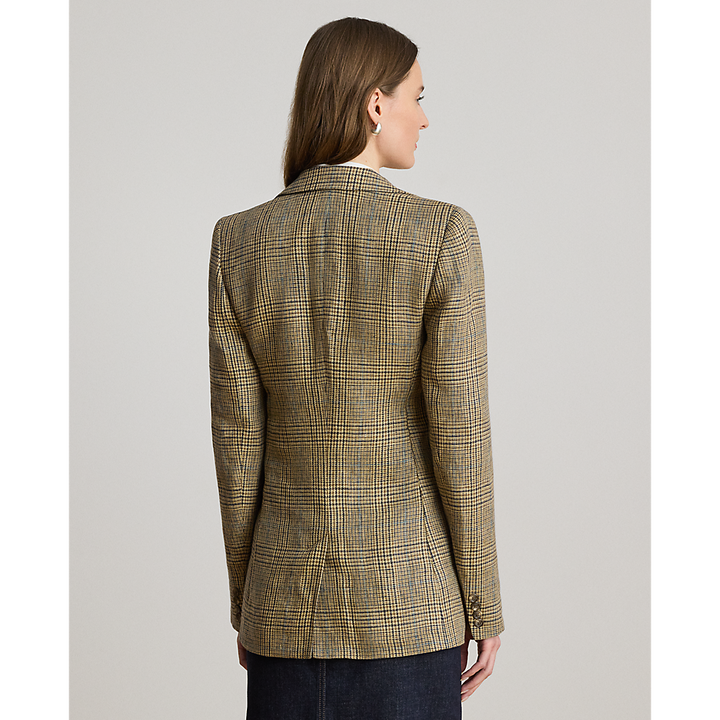 LRL Glen Plaid Linen Twill Blazer/Sako 200P14006001