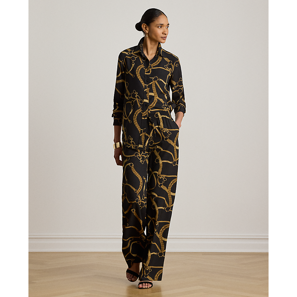 LRL Classic Fit Belting-Print Crepe Shirt/Košulja 200P14013001