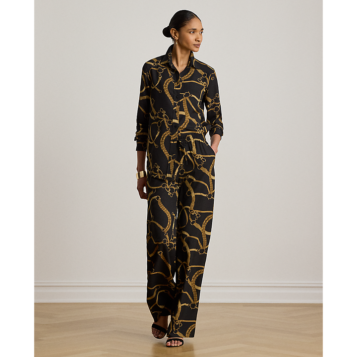 LRL Classic Fit Belting-Print Crepe Shirt/Košulja 200P14013001