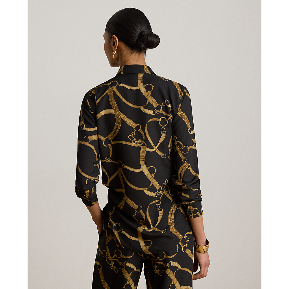LRL Classic Fit Belting-Print Crepe Shirt/Košulja 200P14013001
