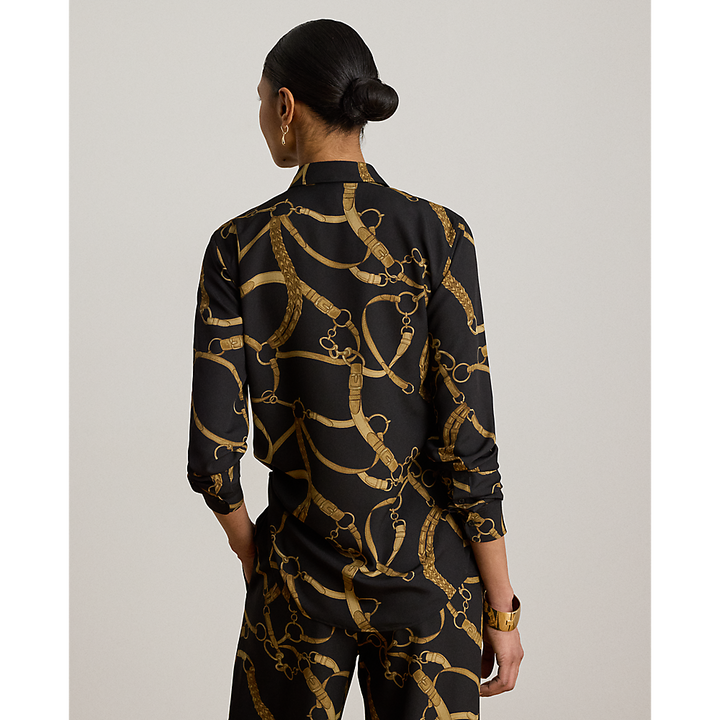 LRL Classic Fit Belting-Print Crepe Shirt/Košulja 200P14013001