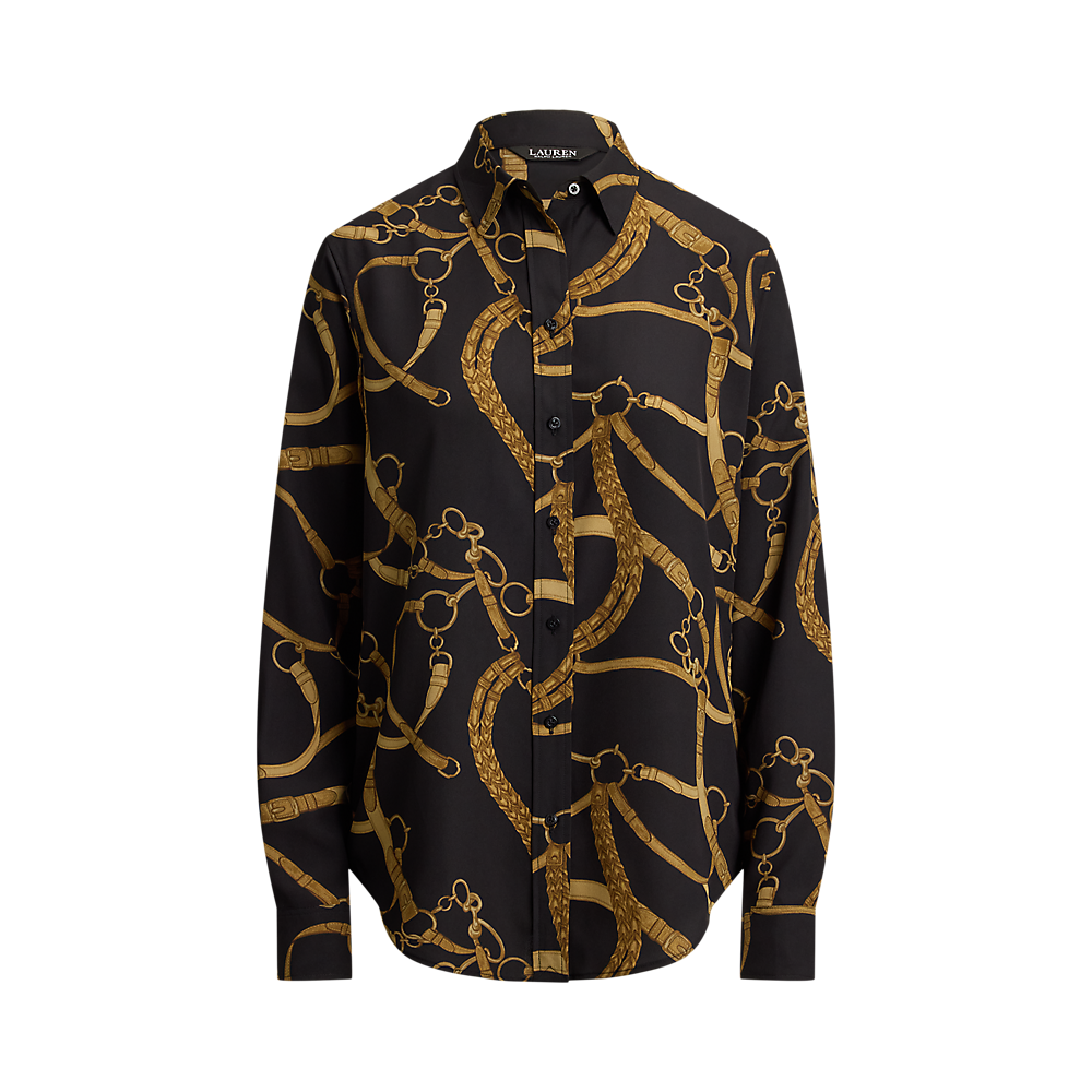 LRL Classic Fit Belting-Print Crepe Shirt/Košulja 200P14013001