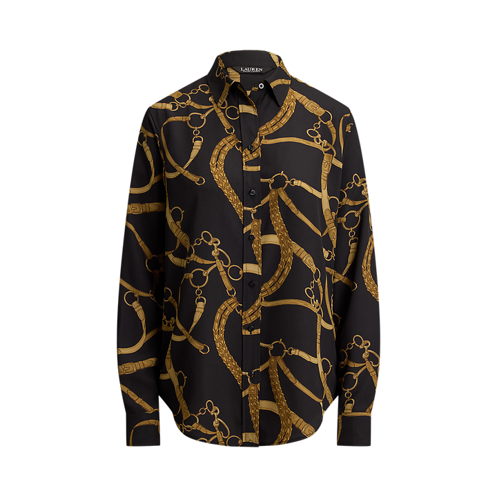 LRL Classic Fit Belting-Print Crepe Shirt/Košulja 200P14013001