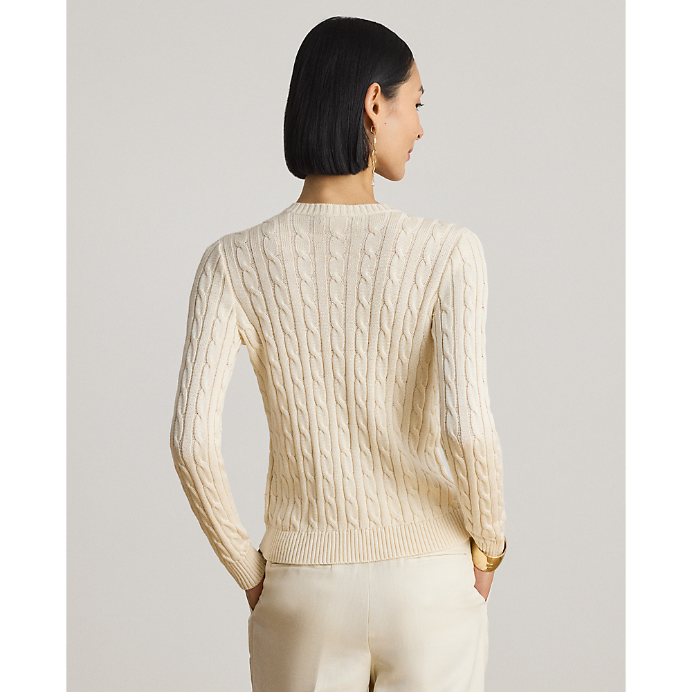 LRL Cable-Knit Cotton-Blend Cardigan/Pulover 200P14040001