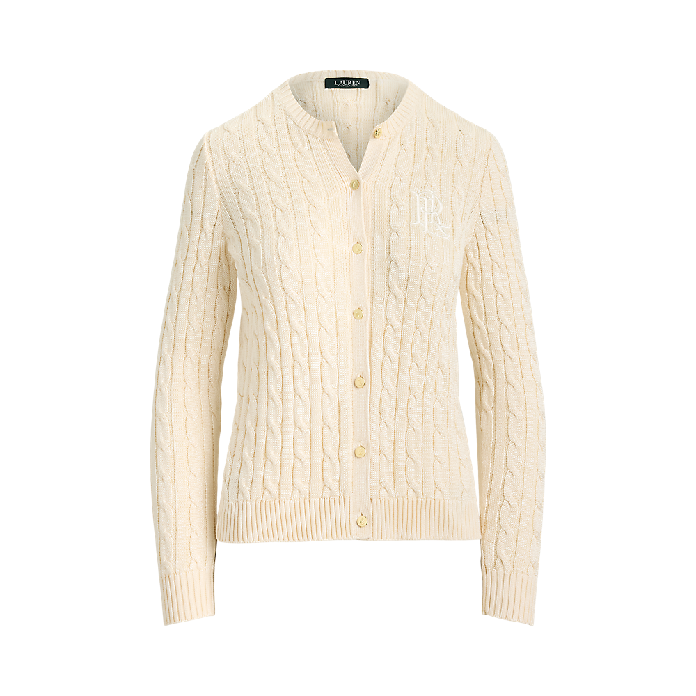 LRL Cable-Knit Cotton-Blend Cardigan/Pulover 200P14040001