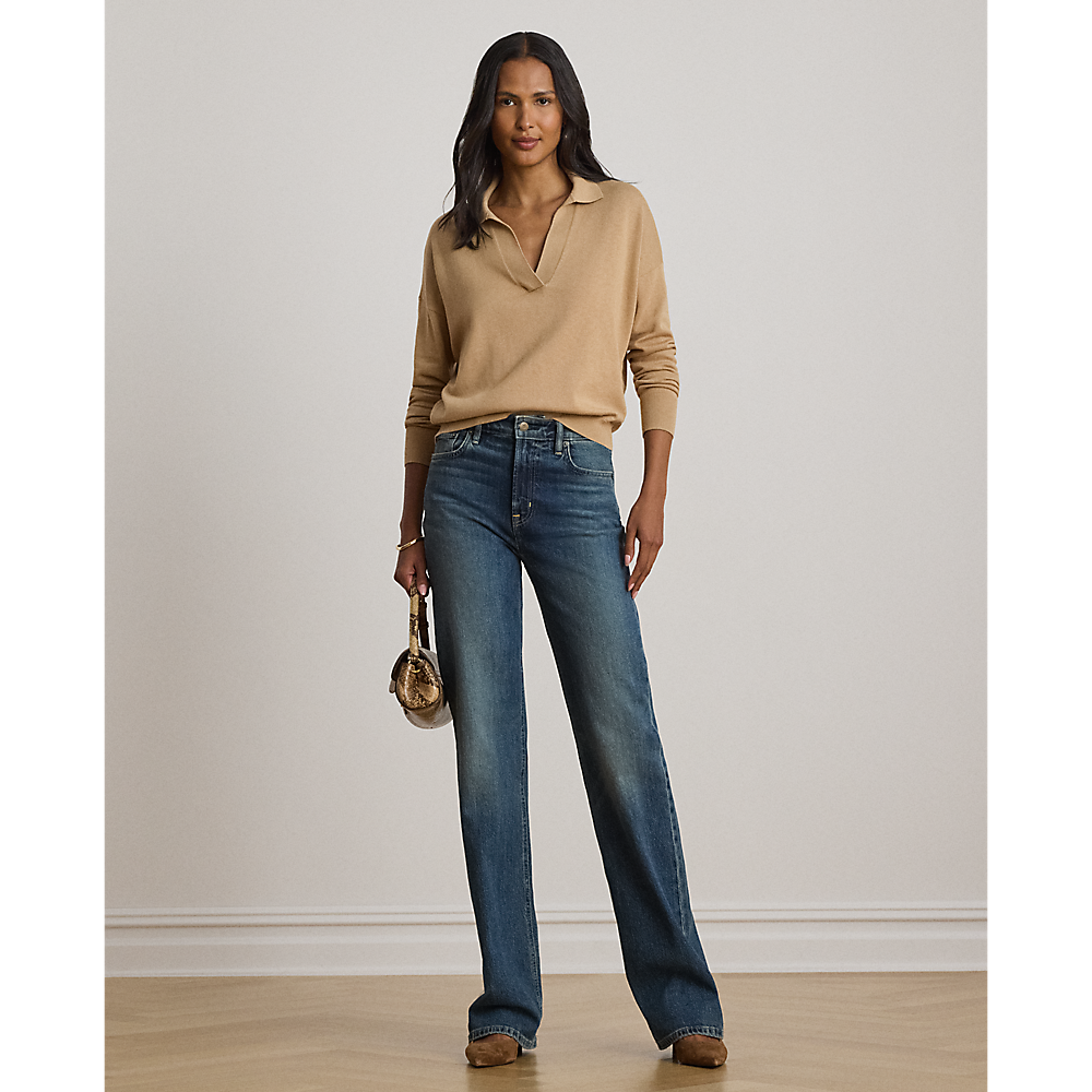 LRL Cotton-Modal Polo Sweater/Pulover 200P14056004