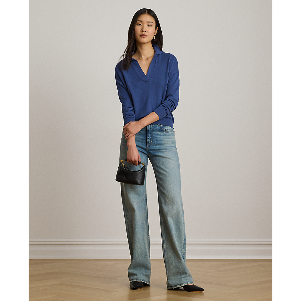 LRL Cotton-Modal Polo Sweater/Pulover 200P14056005