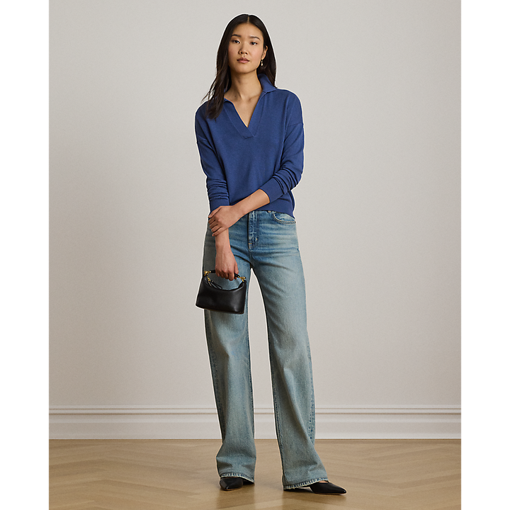 LRL Cotton-Modal Polo Sweater/Pulover 200P14056005