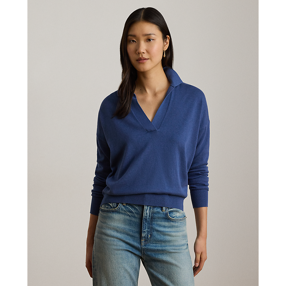 LRL Cotton-Modal Polo Sweater/Pulover 200P14056005