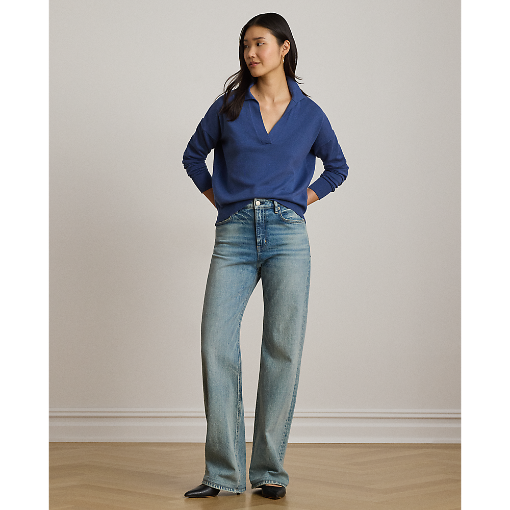 LRL Cotton-Modal Polo Sweater/Pulover 200P14056005