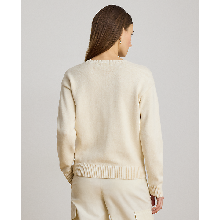 LRL Intarsia-Knit Vizsla Cotton Sweater/Pulover 200P14120001