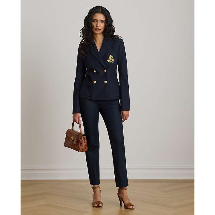 LRL Double-Faced Cotton Slim Straight Pant/Hlače 200P14610004