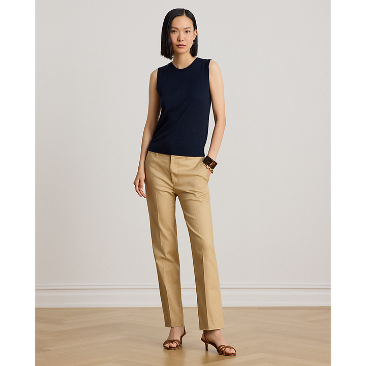 LRL Double-Faced Cotton Slim Straight Pant/Hlače 200P14610005