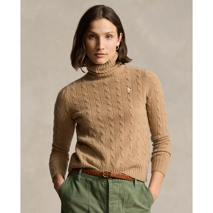 PRL Wool-Cashmere Cable Turtleneck Sweater /Pulover 211888686006