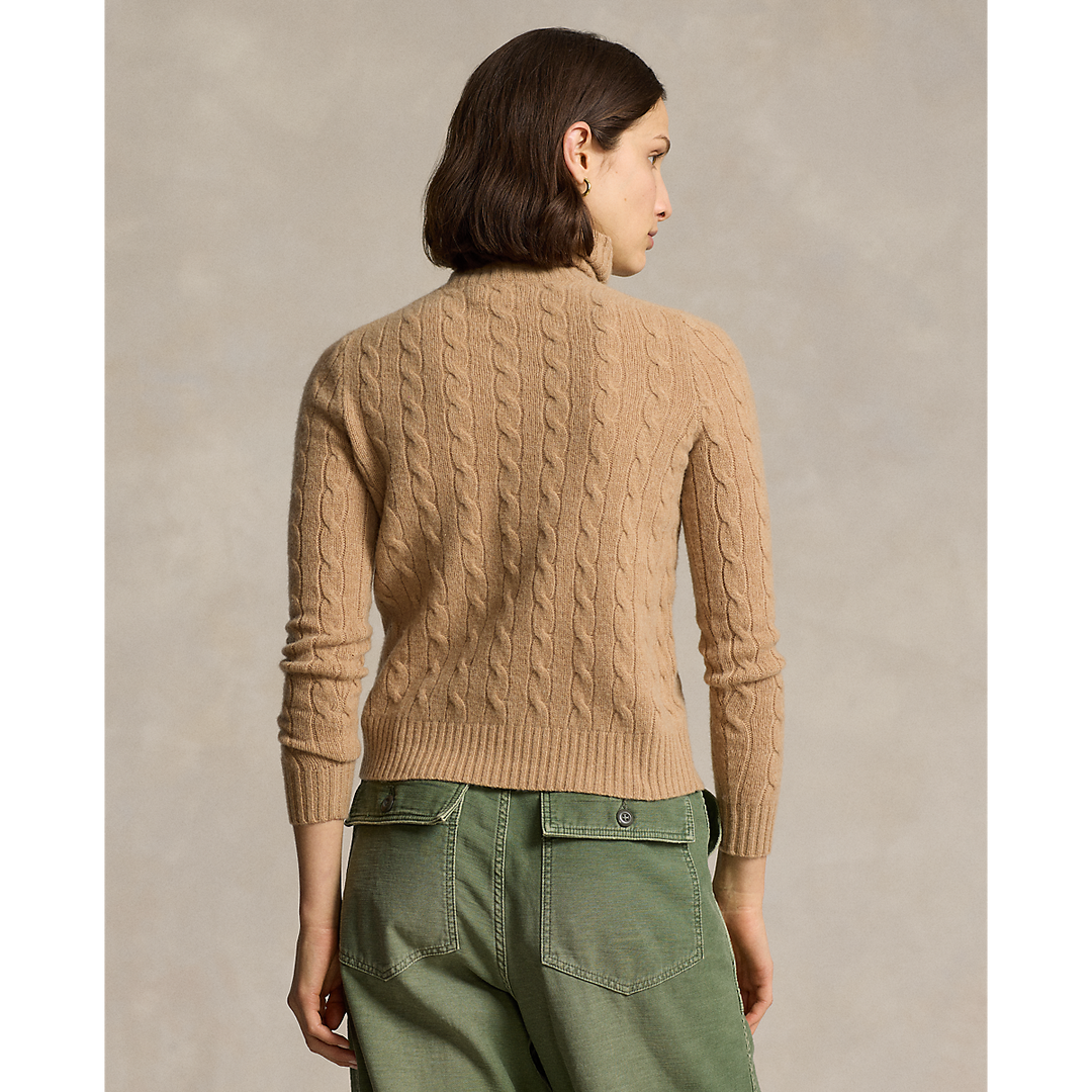 PRL Wool-Cashmere Cable Turtleneck Sweater /Pulover 211888686006