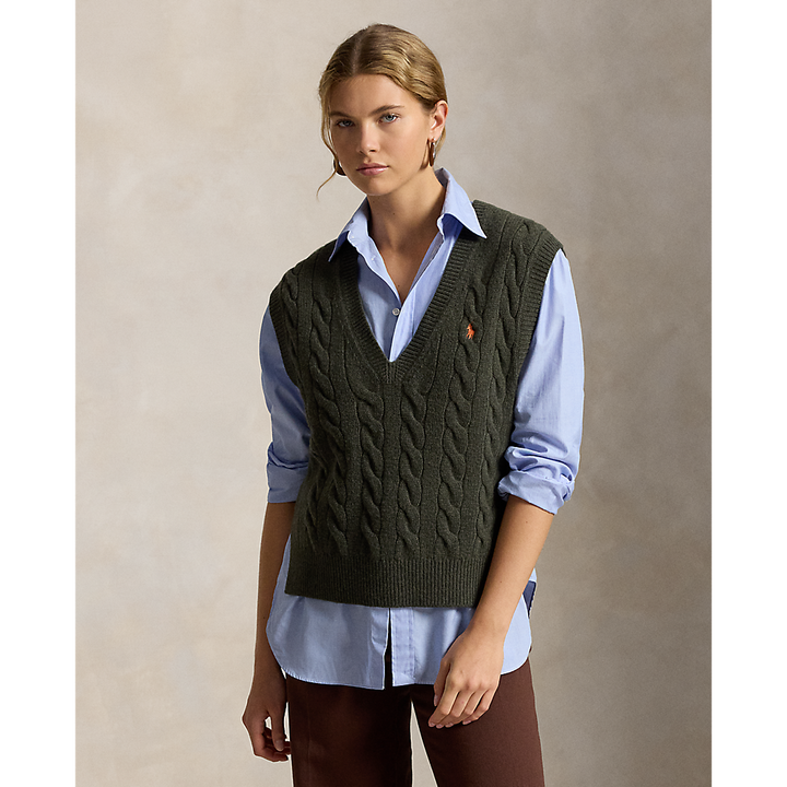 PRL Cable-Knit Wool-Cashmere Sweater Vest/ Pulover 211949994502