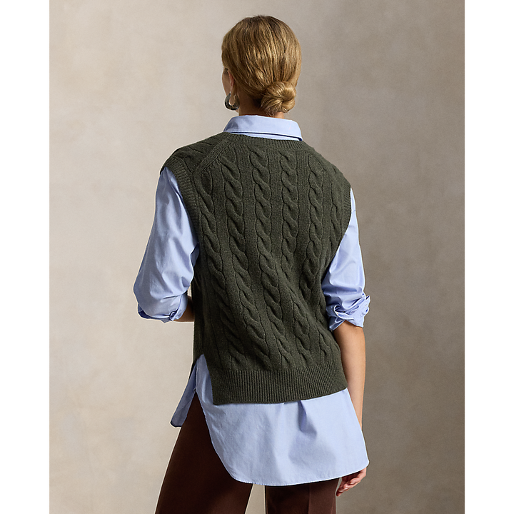 PRL Cable-Knit Wool-Cashmere Sweater Vest/ Pulover 211949994502