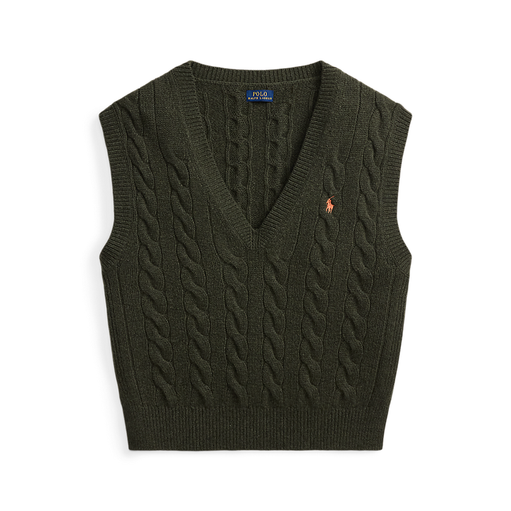 PRL Cable-Knit Wool-Cashmere Sweater Vest/ Pulover 211949994502