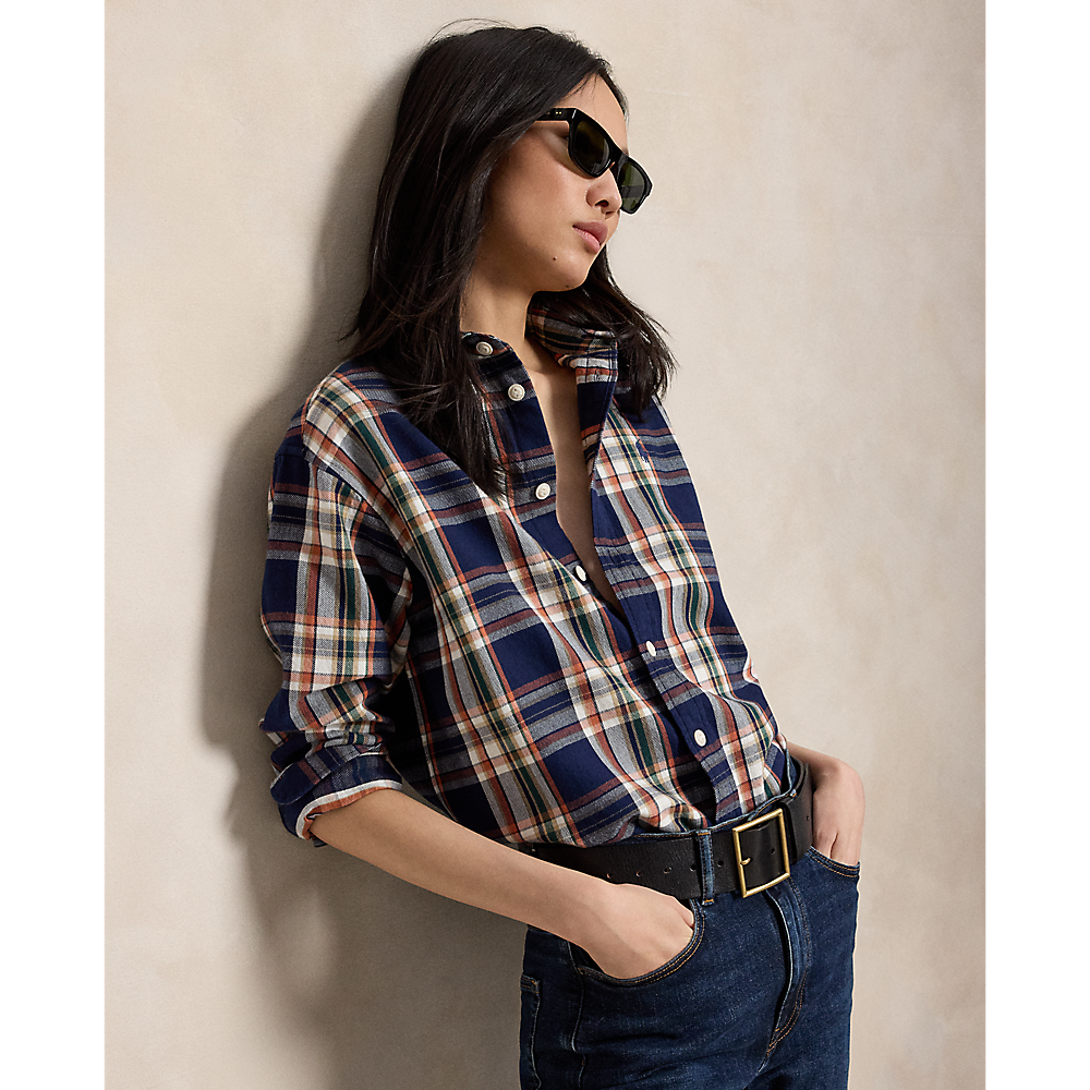 PRL Relaxed Fit Plaid Cotton Shirt/Košulja 211971515502