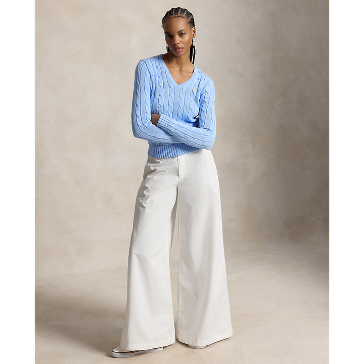 PRL Cable-Knit Cotton V-Neck Sweater/Pulover 211971870514
