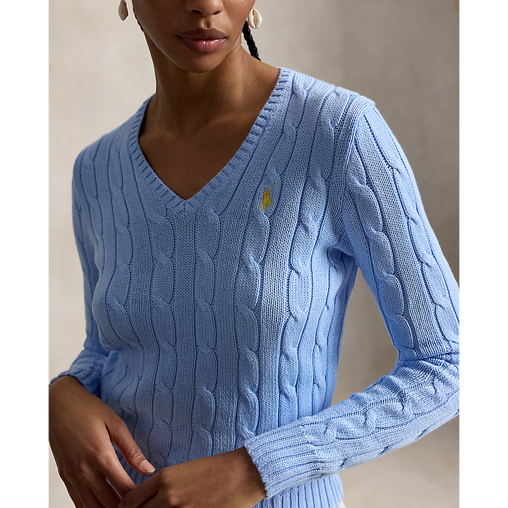 PRL Cable-Knit Cotton V-Neck Sweater/Pulover 211971870514