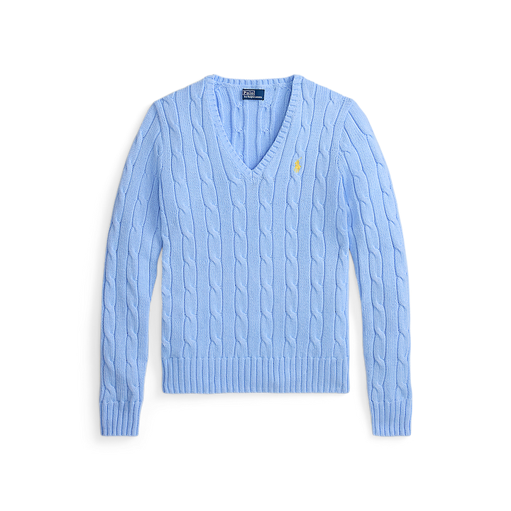 PRL Cable-Knit Cotton V-Neck Sweater/Pulover 211971870514