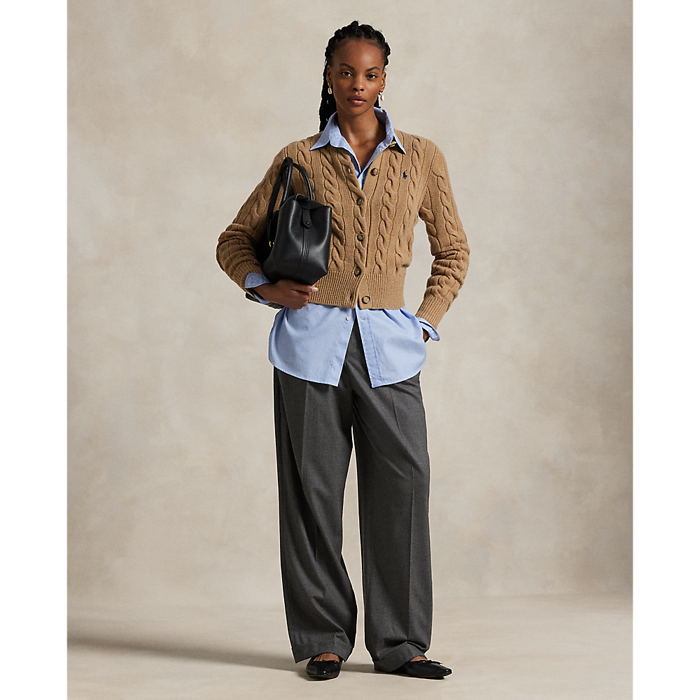 PRL Cable-Knit Wool-Cashmere Cardigan/ Pulover 211972104001