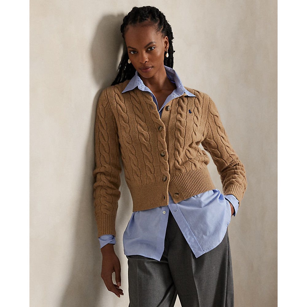 PRL Cable-Knit Wool-Cashmere Cardigan/ Pulover 211972104001
