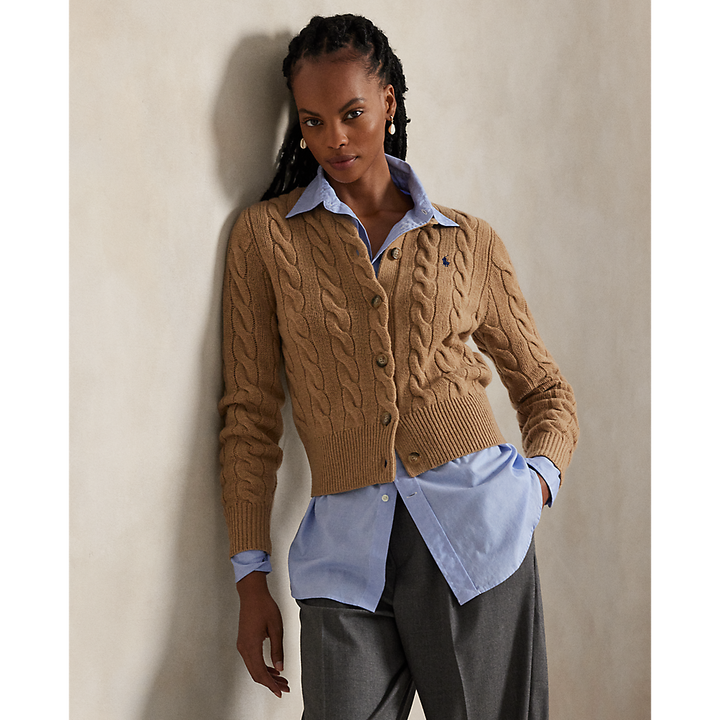PRL Cable-Knit Wool-Cashmere Cardigan/ Pulover 211972104001