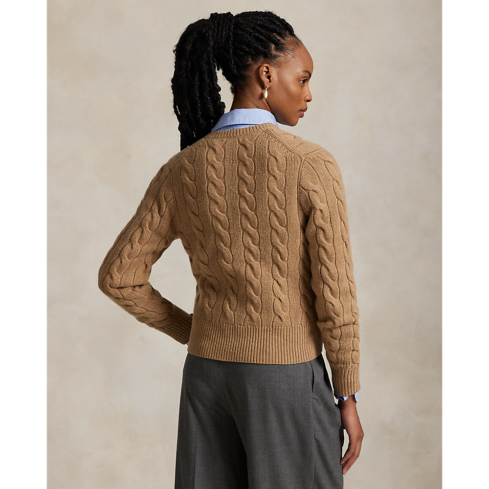 PRL Cable-Knit Wool-Cashmere Cardigan/ Pulover 211972104001